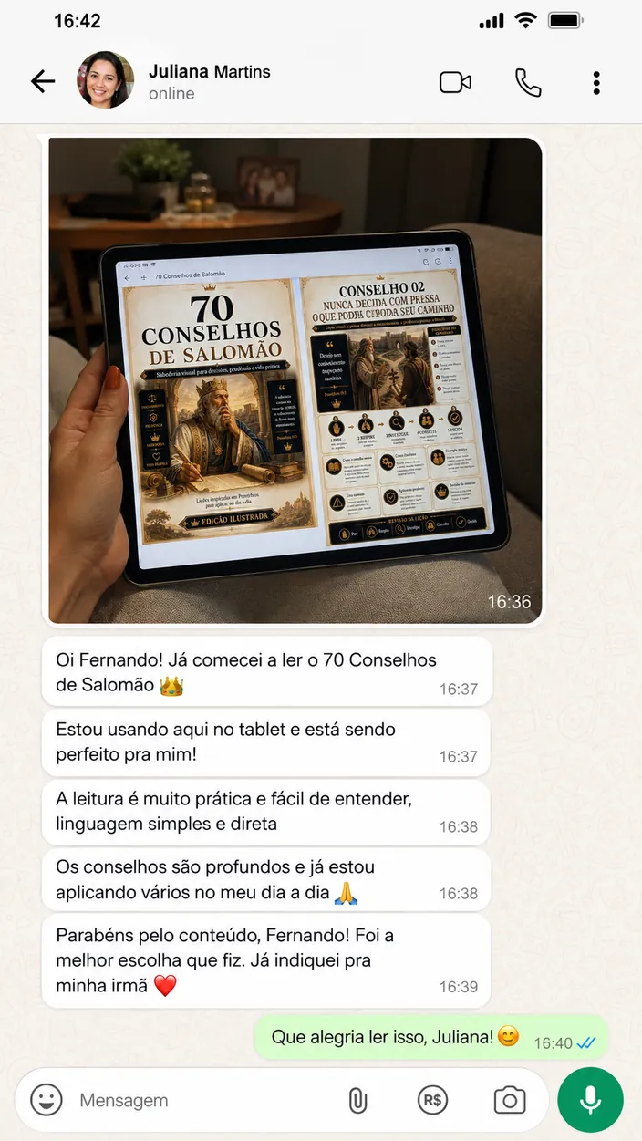 Conversa de uma leitora que usou os conselhos sobre palavras e emocoes